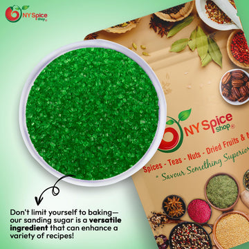Ny Spice Shop Green Sanding Sugar For Memorial Day - 3 Pound Sweet Colorful Edible Sprinkles For Candy Dish - Chocolate Sprinkle