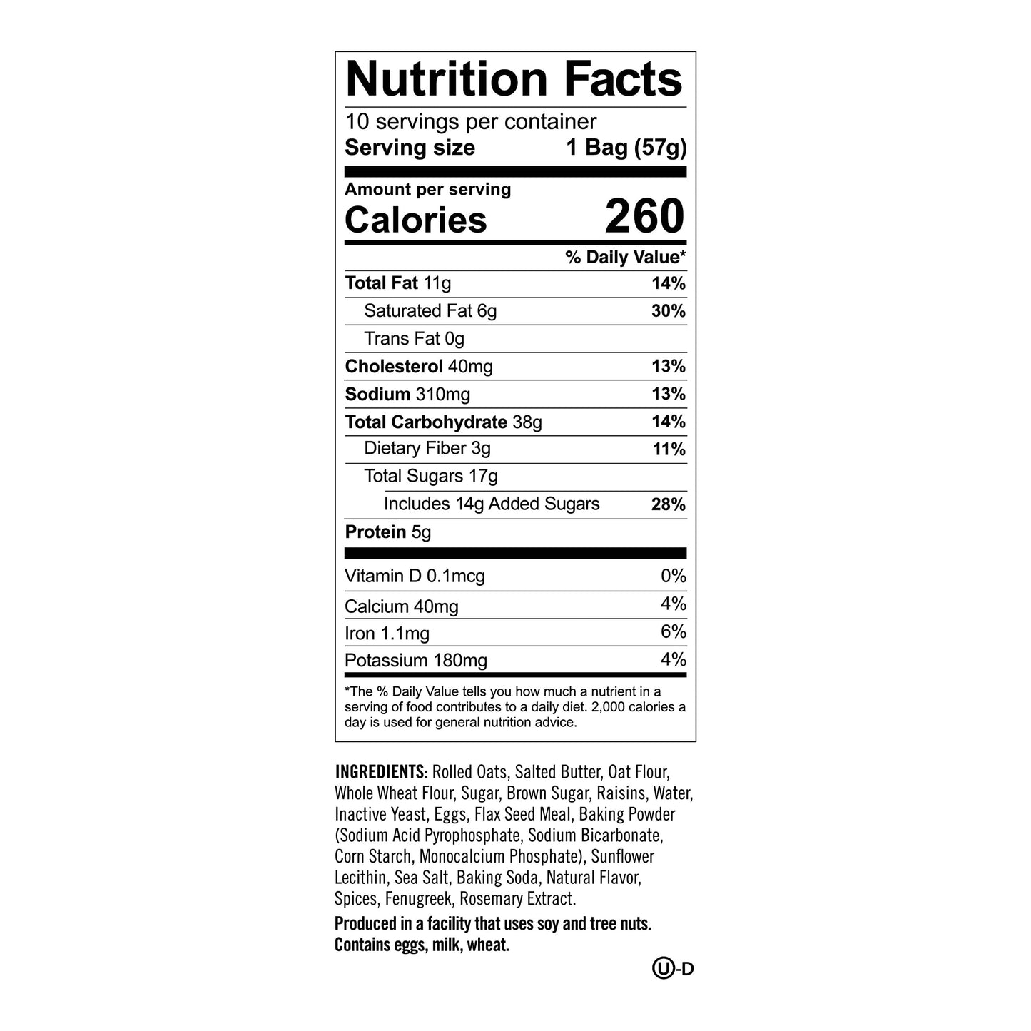 Munchkin Milkmakers Lactation Cookie Bites, Oatmeal Raisin, 10 Ct (Contains Fenugreek) (Pack Of 2)