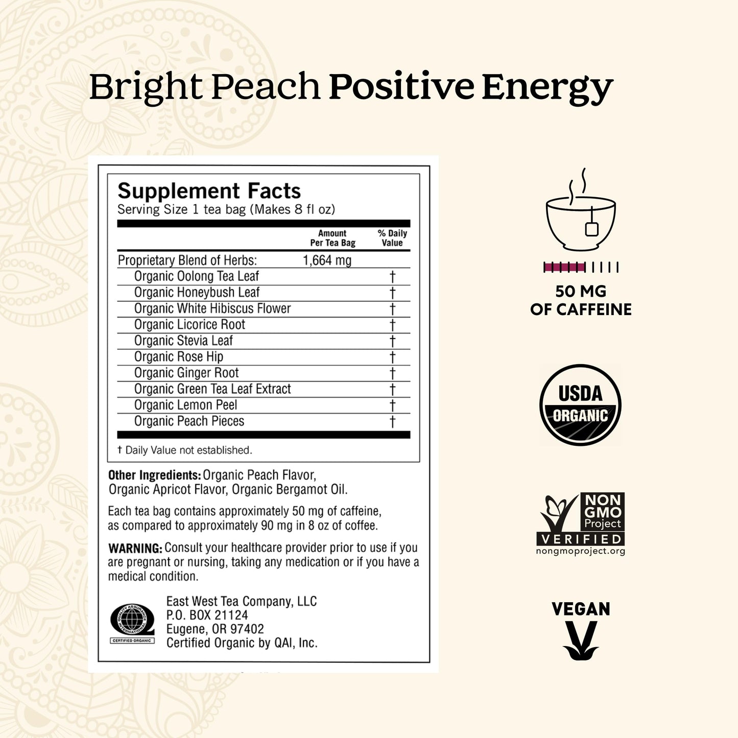 Yogi Tea Energy Variety 3 Pack-Organic Sampler-Includes Bright Peach Positive Energy, Sweet Tangerine Positive Energy & Vanilla