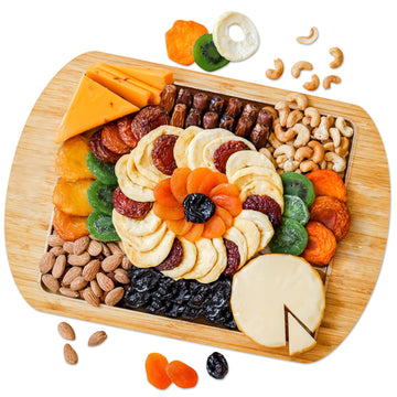 Cheese and Snack Charcuterie Board | Gift Basket for Fathers Day, Parties, Host, Hostess, Party Platter, Savory Assortment Tray 