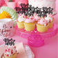 36 Pcs Mr & Mrs Cupcake Toppers With Love Heart Bridal Shower Cupcake Picks For Wedding Engagement Theme Party Cake Decorations