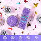 Purple Sanding Sugar For Baking, Pink Sanding Sugar, Sanding Sugar Metallic Silver Glitter Mix, Shimmer Silver Star Sprinkles, P