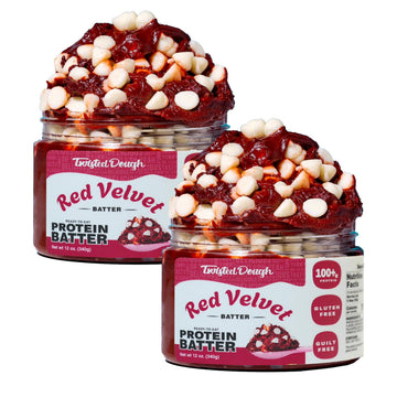 Twisted dough - 2 Pack Red Velvet Protein Cookie Dough 2 pack | Healthy Edible Dessert Dough | Smooth and Creamy | Protein Packe