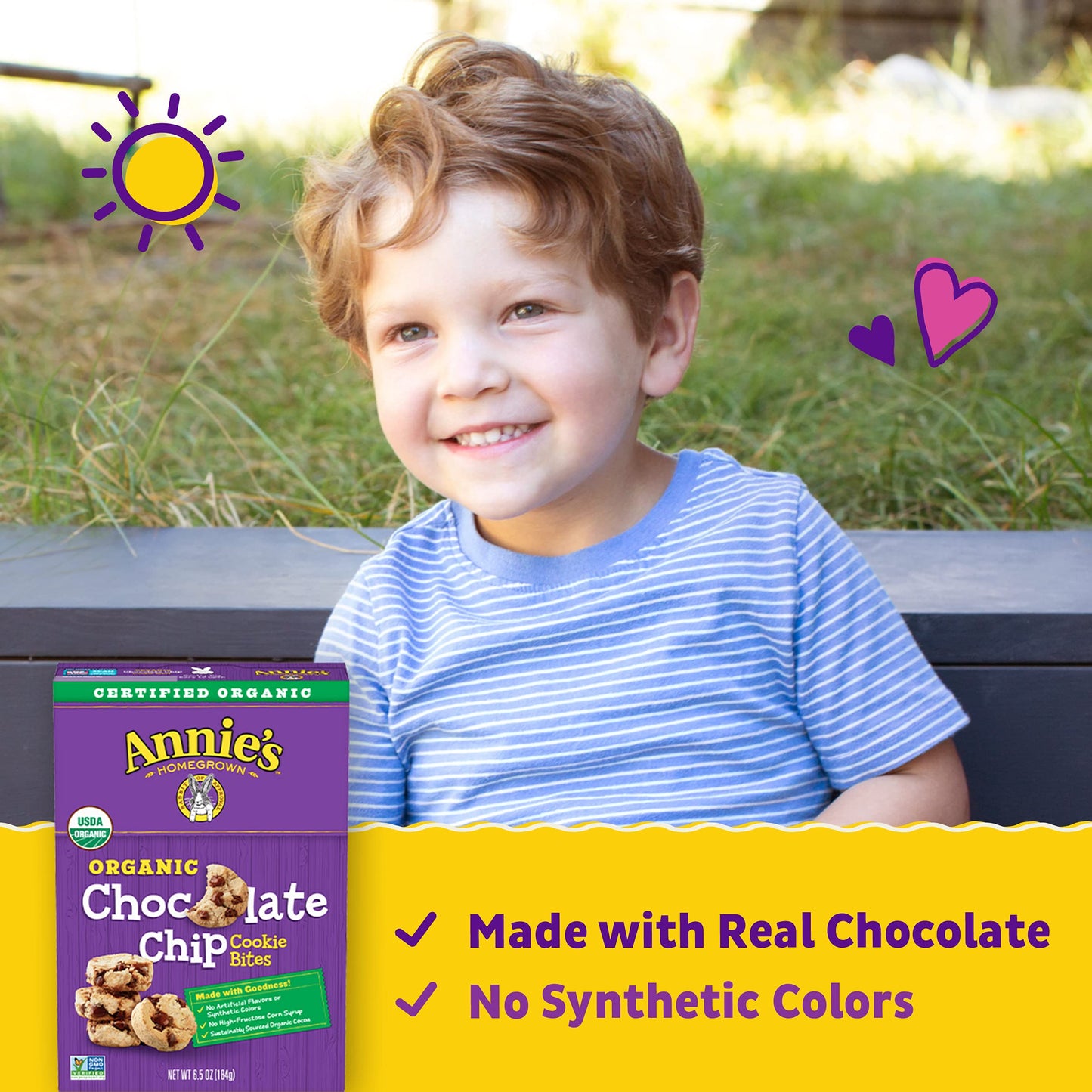 Annie 's Chocolate Chip Organic Cookie Bites, 6.5 oz