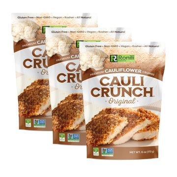 Cauli Crunch | Original Gluten Free Cauliflower Bread Crumbs - Bread-Free Breadcrumbs, Certified Gluten Free + NON-GMO, Vegan, K