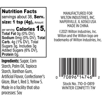 Winter Blues Confetti Sprinkles, 5.29 Oz.