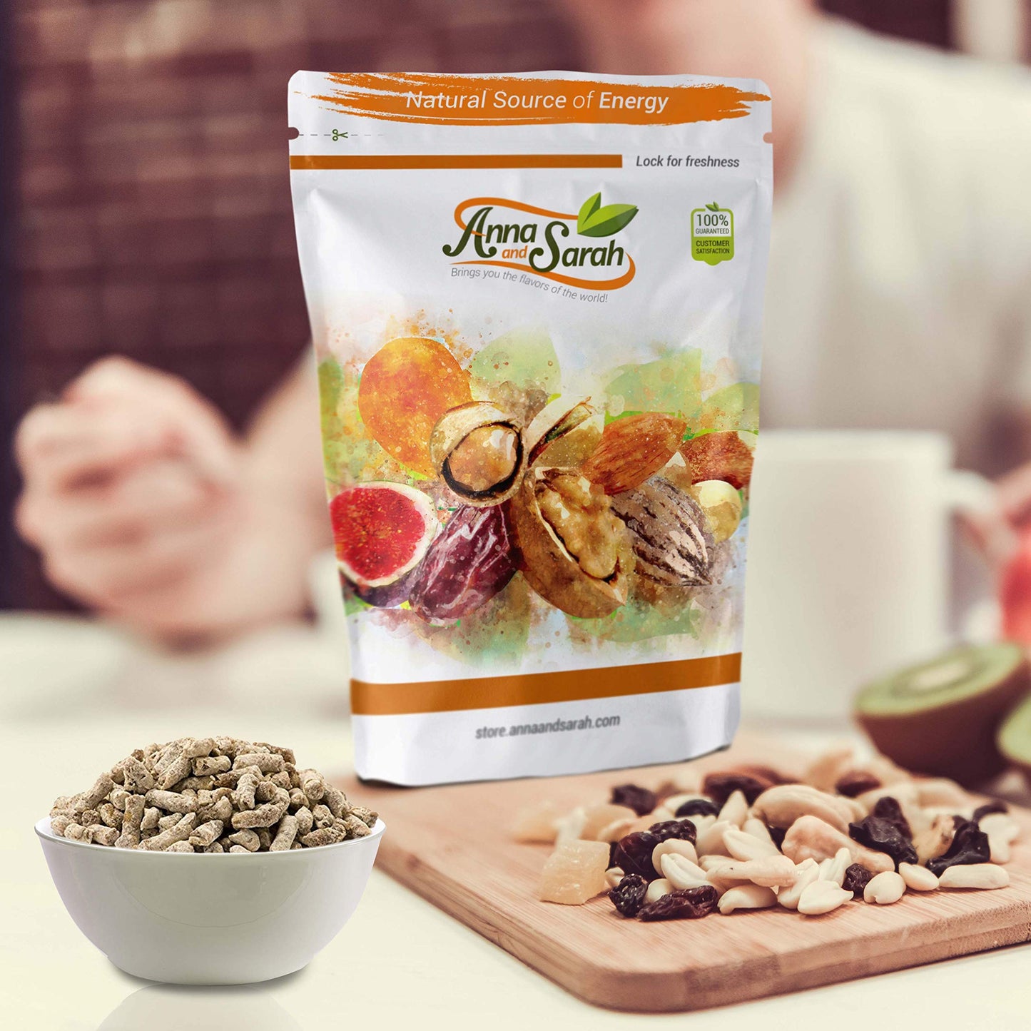 Anna and Sarah Chopped Dates with Oat Flour No Sugar Added in Resealable Bag 5 Lbs