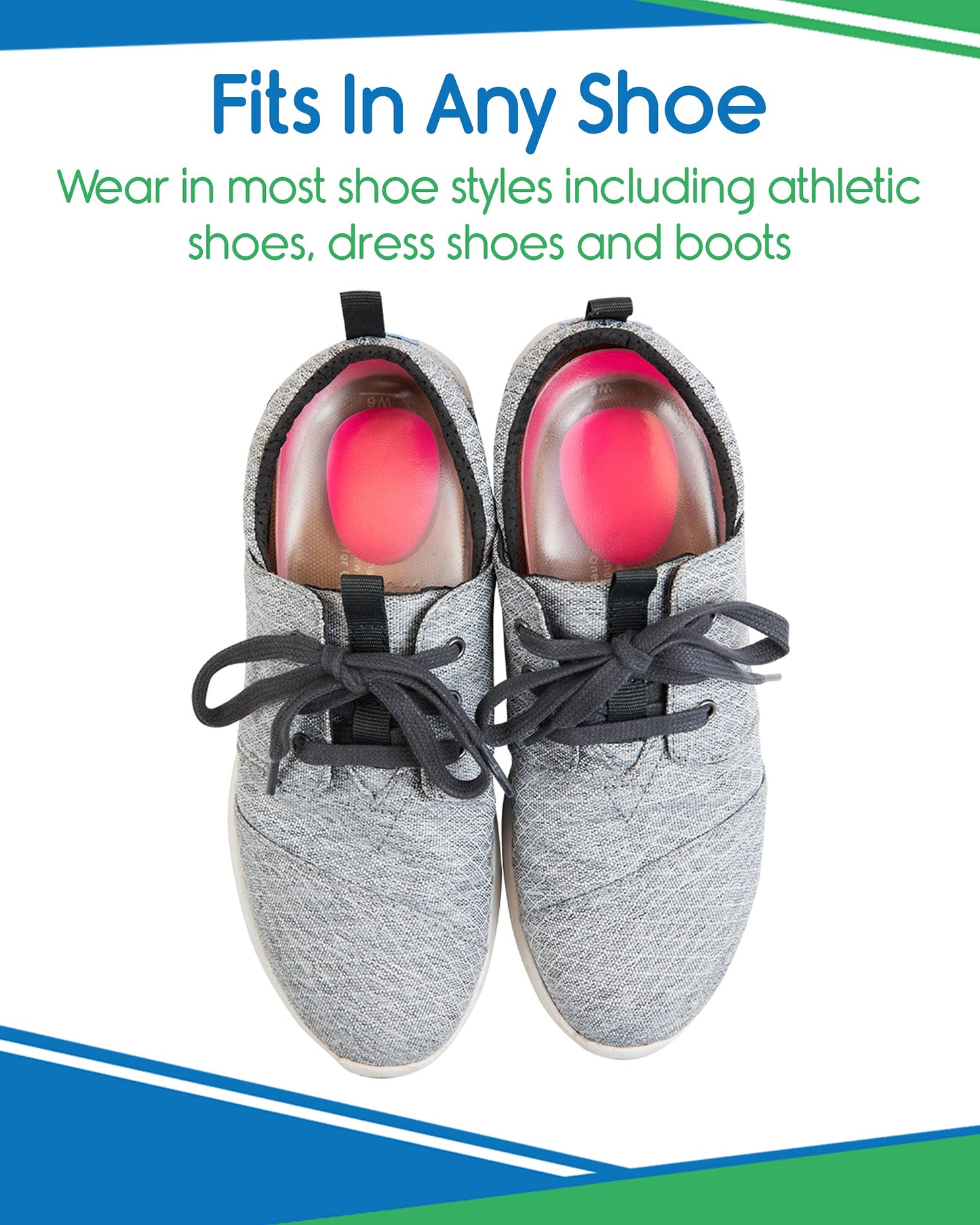 Vivesole Gel Heel Cups For Pain, Plantar Fasciitis (Pair) - Silicone Insert Pads For Relief, Heel Spurs, Shoes, Achilles Treatme