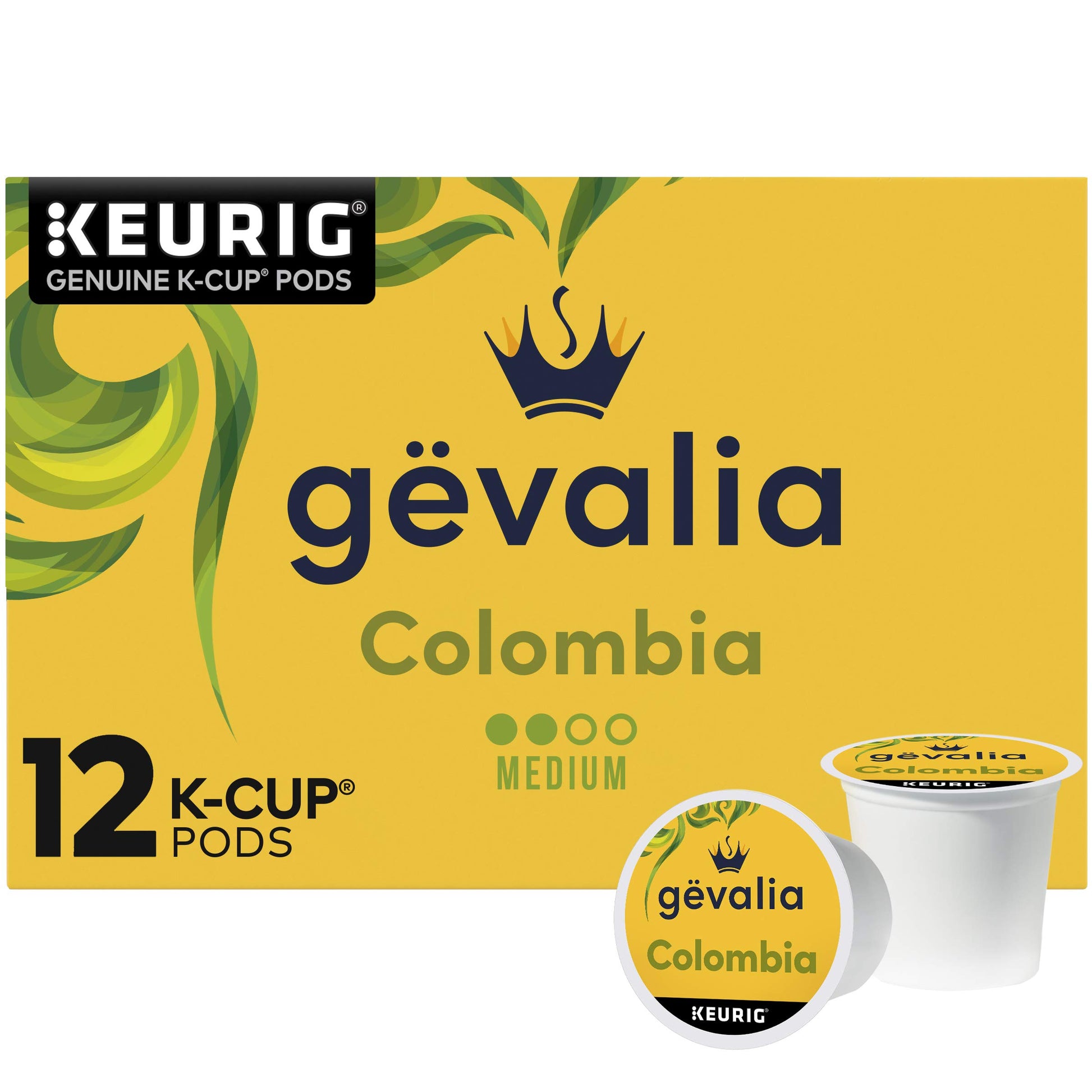 Gevalia Colombia Medium Roast 100% Arabica Keurig K-Cup Coffee Pods (12 Ct Box)