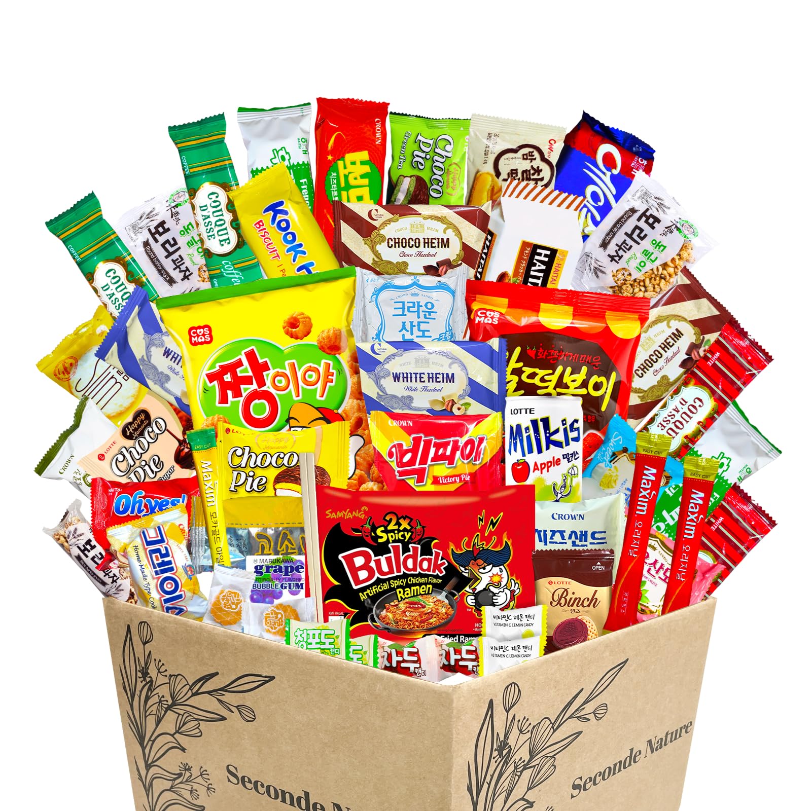 Korean Snack Box 48 Count - Variety Of Individually Wrapped Korean Snacks With Chips, Cookies, Ramen And Candy For Kids, Children, College Students, And Adults. Gift Box For K-Food Lovers - Journey Of Korea