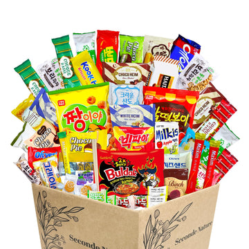 Korean Snack Box 48 Count - Variety Of Individually Wrapped Korean Snacks With Chips, Cookies, Ramen And Candy For Kids, Children, College Students, And Adults. Gift Box For K-Food Lovers - Journey Of Korea