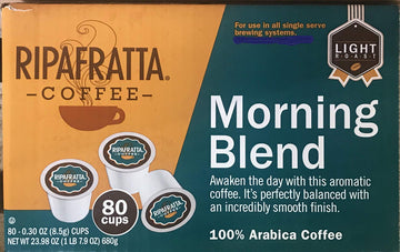 Ripafratta Morning Blend Coffee Single Serve 80 Count