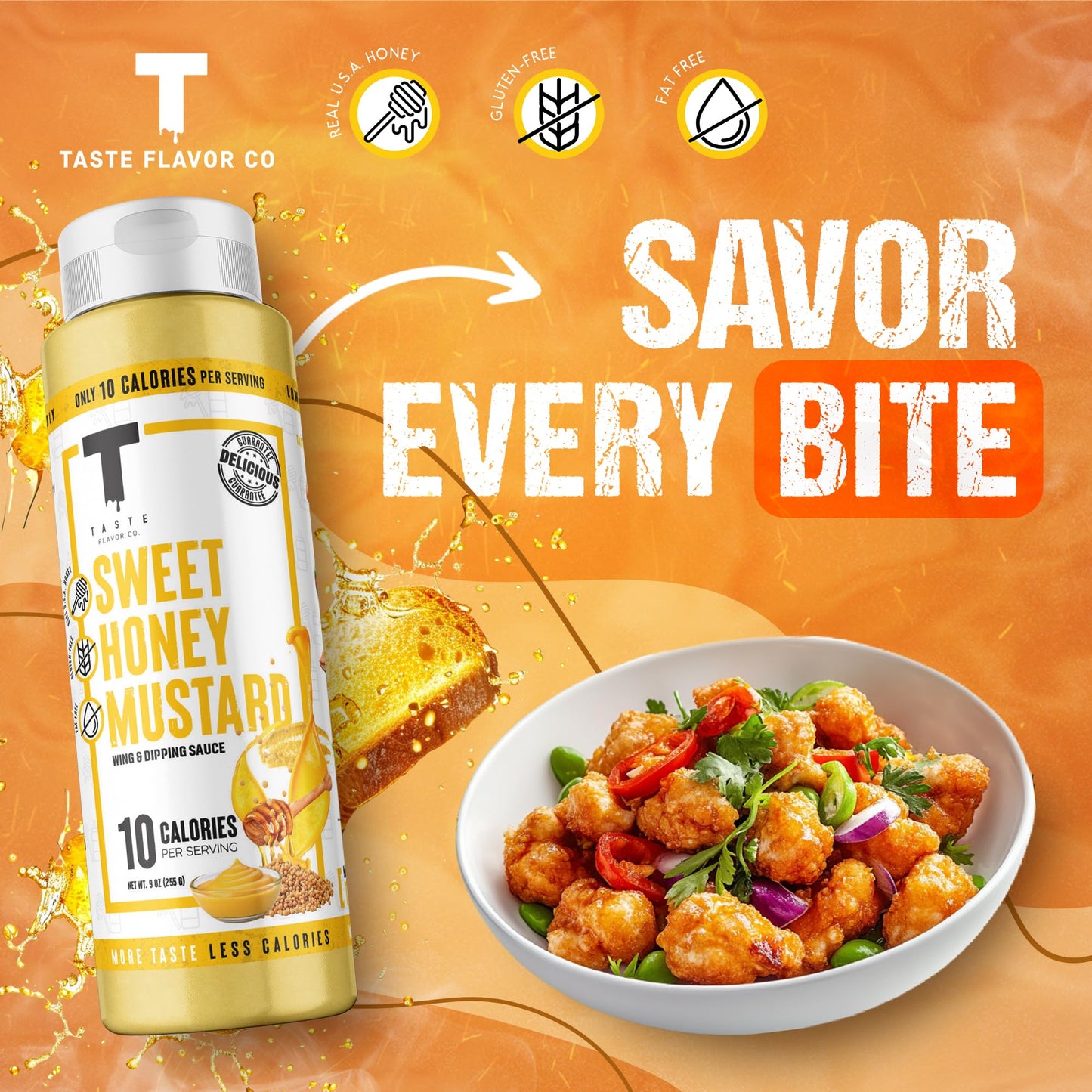 Taste Flavor Co. Grilling, Dipping Sauce And Marinade, Great Tasting, Low-Calorie Sauces, Keto Friendly, No Oils (3 Pack, Sweet