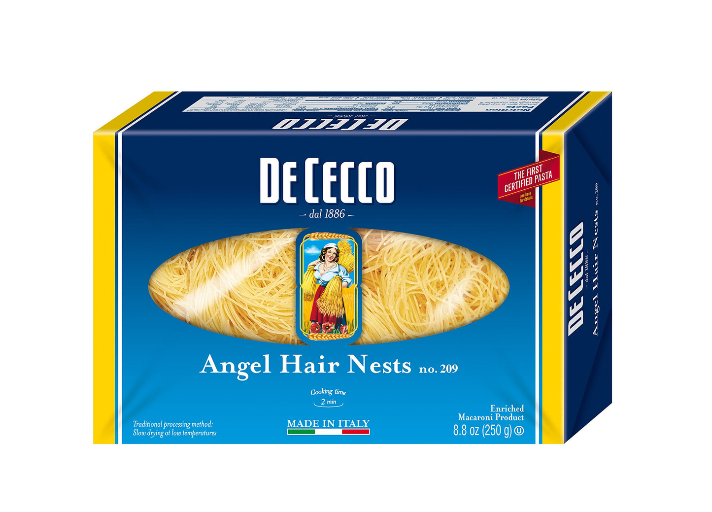 De Cecco Semolina Pasta, Angel Hair No.9, 1 Pound (Pack of 5)