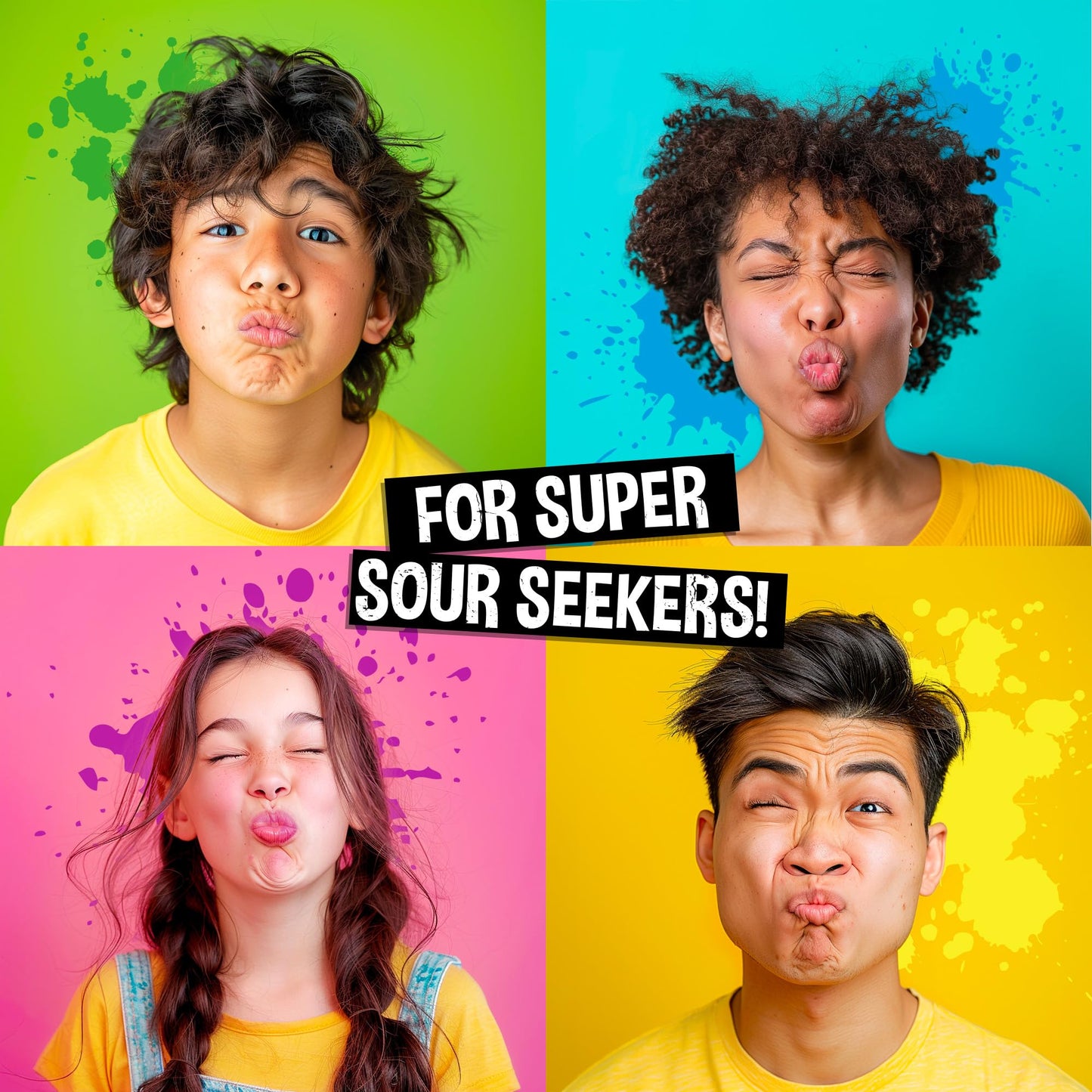 Warheads - Extreme Sour Hard Candy - Sour Apple, Black Cherry, Blue Raspberry, Lemon & Watermelon Flavors - 2 Lb. Bulk Bag