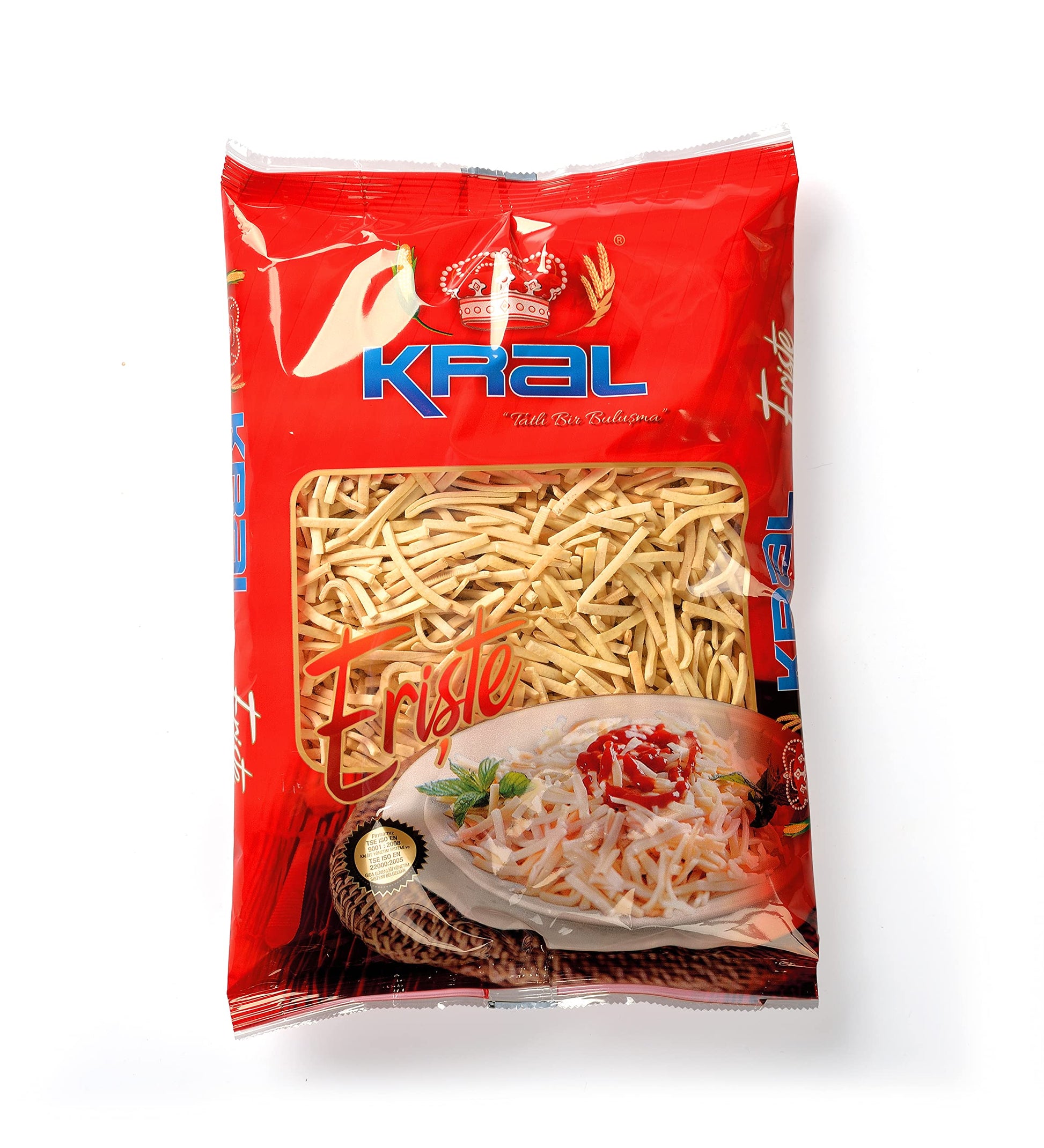 Kral Eriste (Noodle) Turkish Medium Egg Noodles, Easy, Practical, Delicious Turkish Pasta, Homemade Quality Old Fashioned Best A