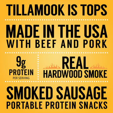 TILLAMOOK COUNTRY SMOKER Real Hardwood Smoked Sausages, Teriyaki, 15.2 Ounce Tall Jar, 20 Count