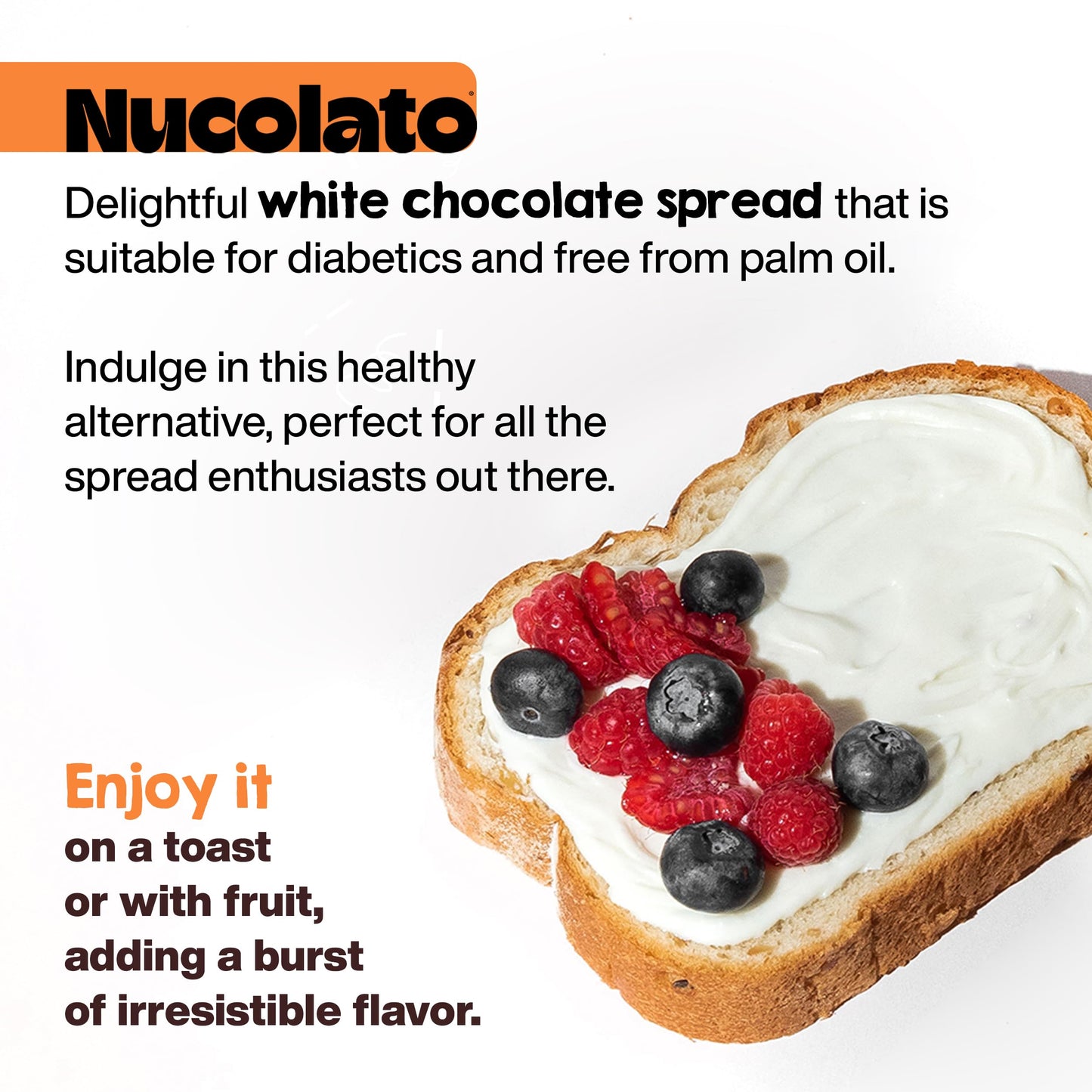 Nucolato | White Chocolate Spread | 12.3 Oz - 350 G | Keto Friendly - No Sugar Added | Best Low Carb Dessert - Food Snacks | Per