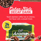 CAFE AROMA Decaf Dark Roast Espresso Ground Coffee, 8.8oz, Vacuum Sealed, 24-Pack