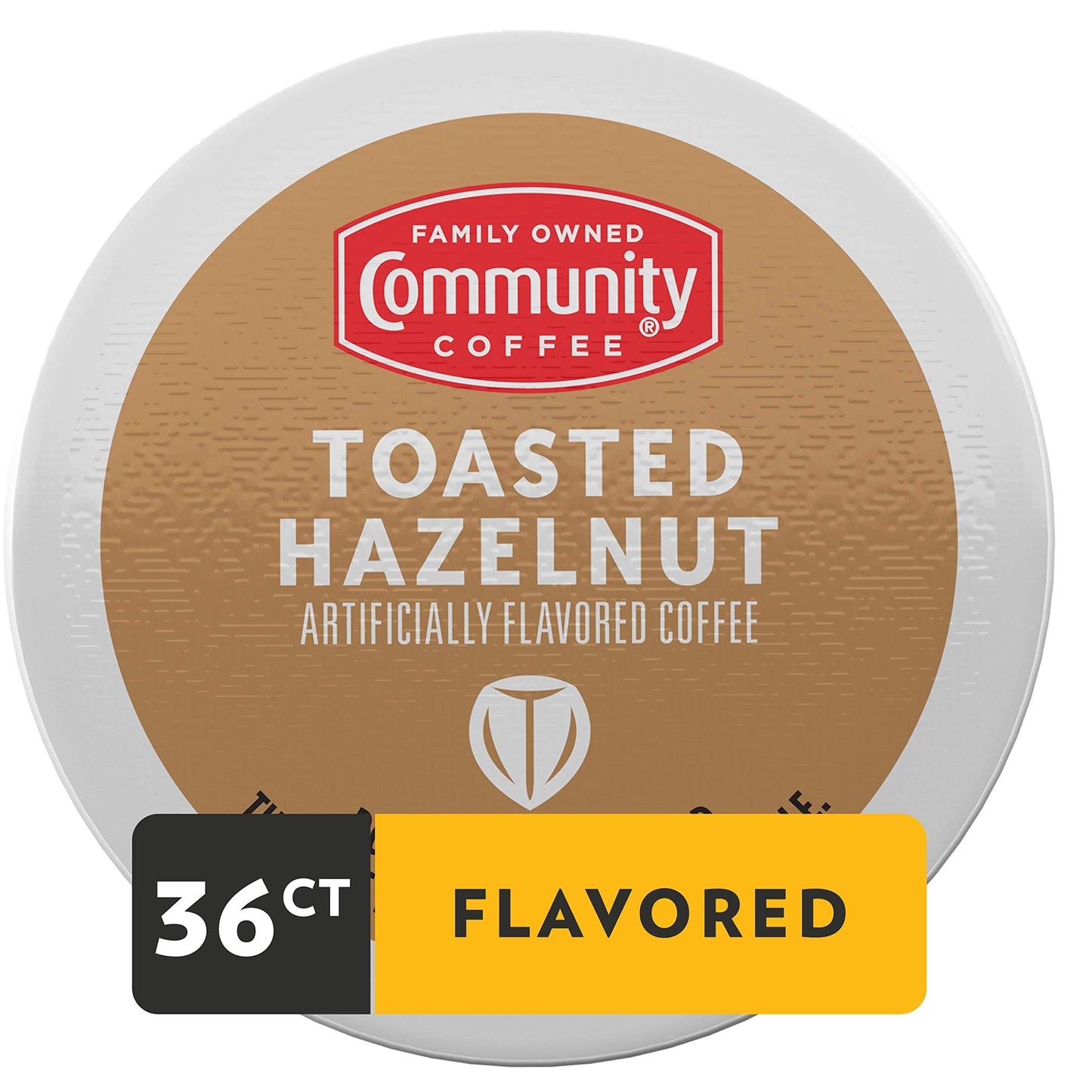 Community Coffee Hazelnut Flavored Coffee Pods, Medium Roast, 36 Count, Compatible with Keurig 2.0, 12 Count (Pack of 3)