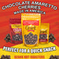 Ozark Nut Roasters Chocolate Amaretto Cherries, Gourmet Candied Nuts, Resealable Pack, 16 oz, Brown/Red