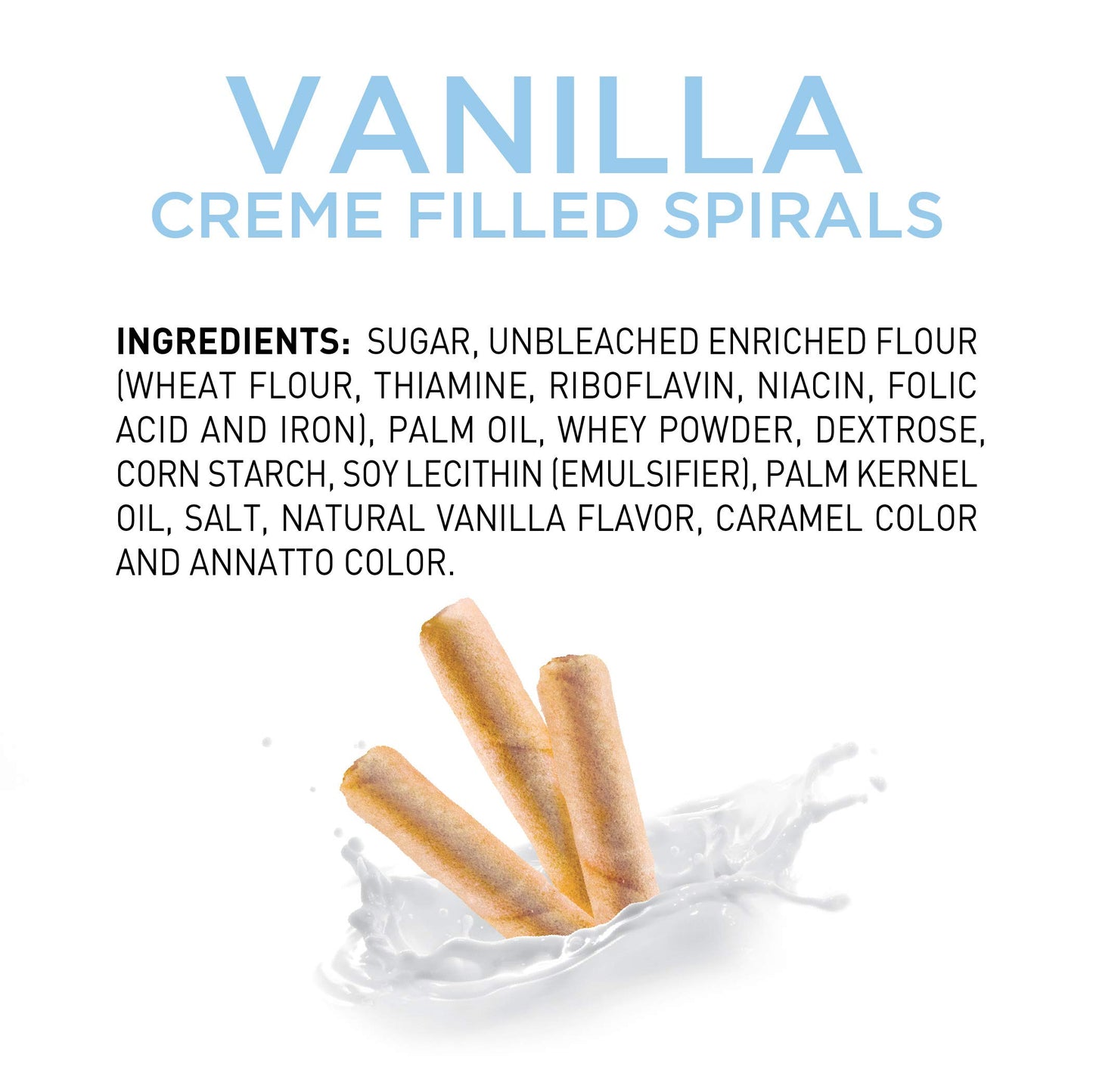 Got Milk Wafer Spirals, Vanilla, 14 Oz. Tin With 36 Rolls, Delicious Rolled Wafer Rolls With Filling, Vanilla Wafer Cookies For