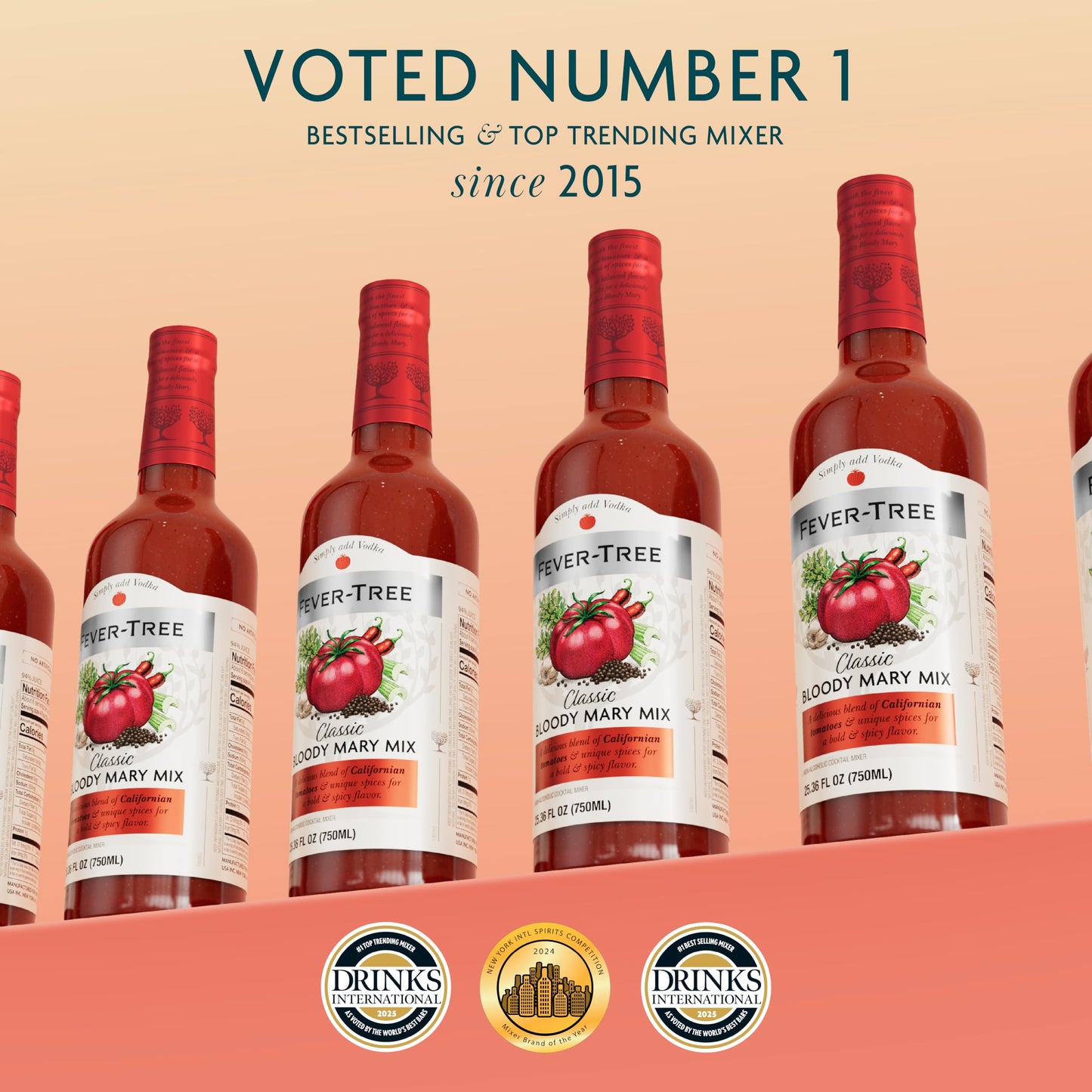 FEVER-TREE Classic Bloody Mary Mix, 25.36 FZ (Pack Of 6)