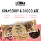 Lenka Handmade Craft Granola Bars - Cranberry Chocolate Gluten Free High Fiber - Nutritious Snack Bar With Organic Granola - 12