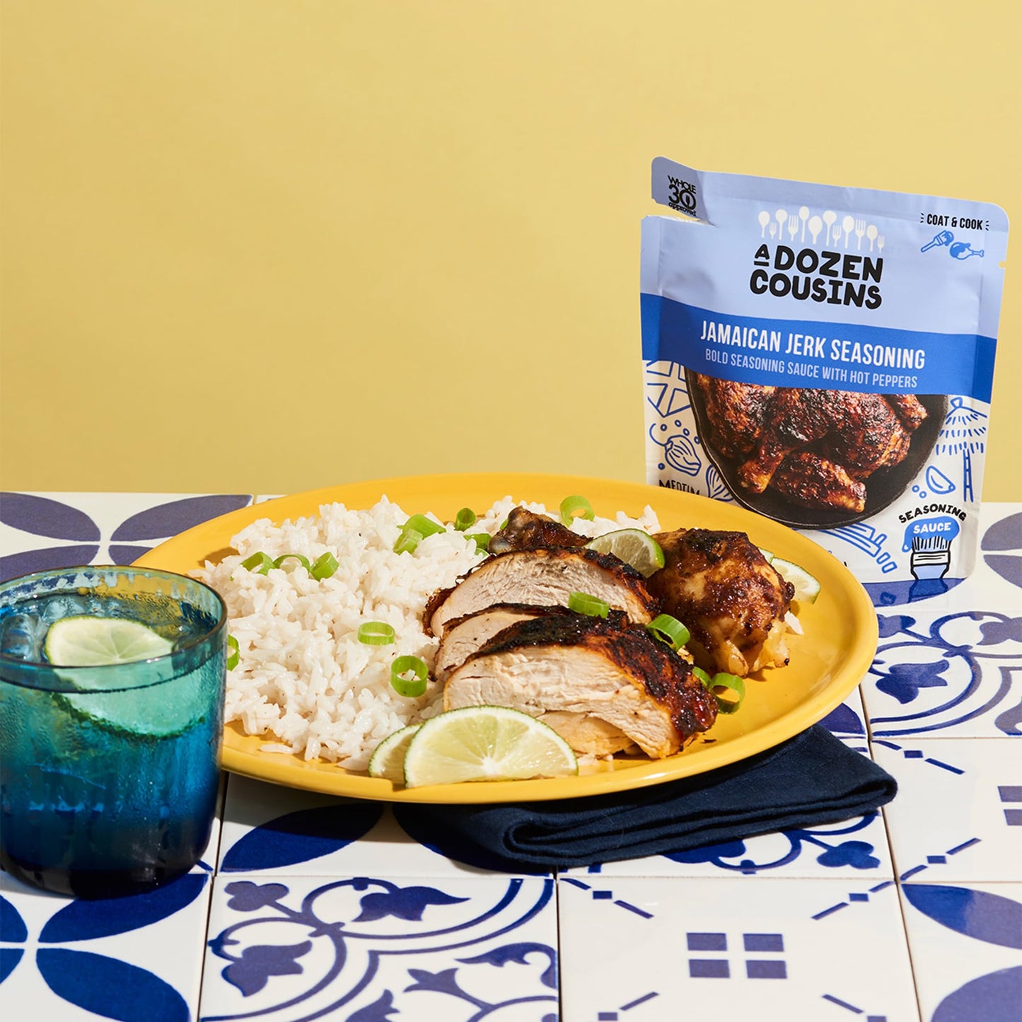 A Dozen Cousins Jamaican Jerk Marinade - Bold Seasoning Sauce for Chicken & BBQ - 10 Pack (3oz Each)