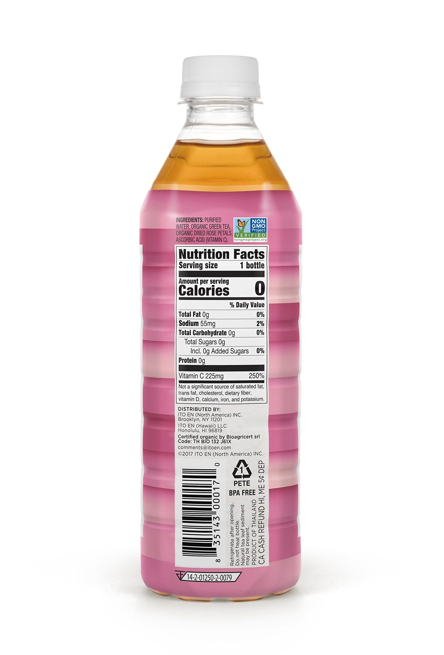 Teas' Tea Unsweetened Rose Green Tea 16.9 Ounce (Pack Of 12) Organic, Sugar Free, 0 Calories
