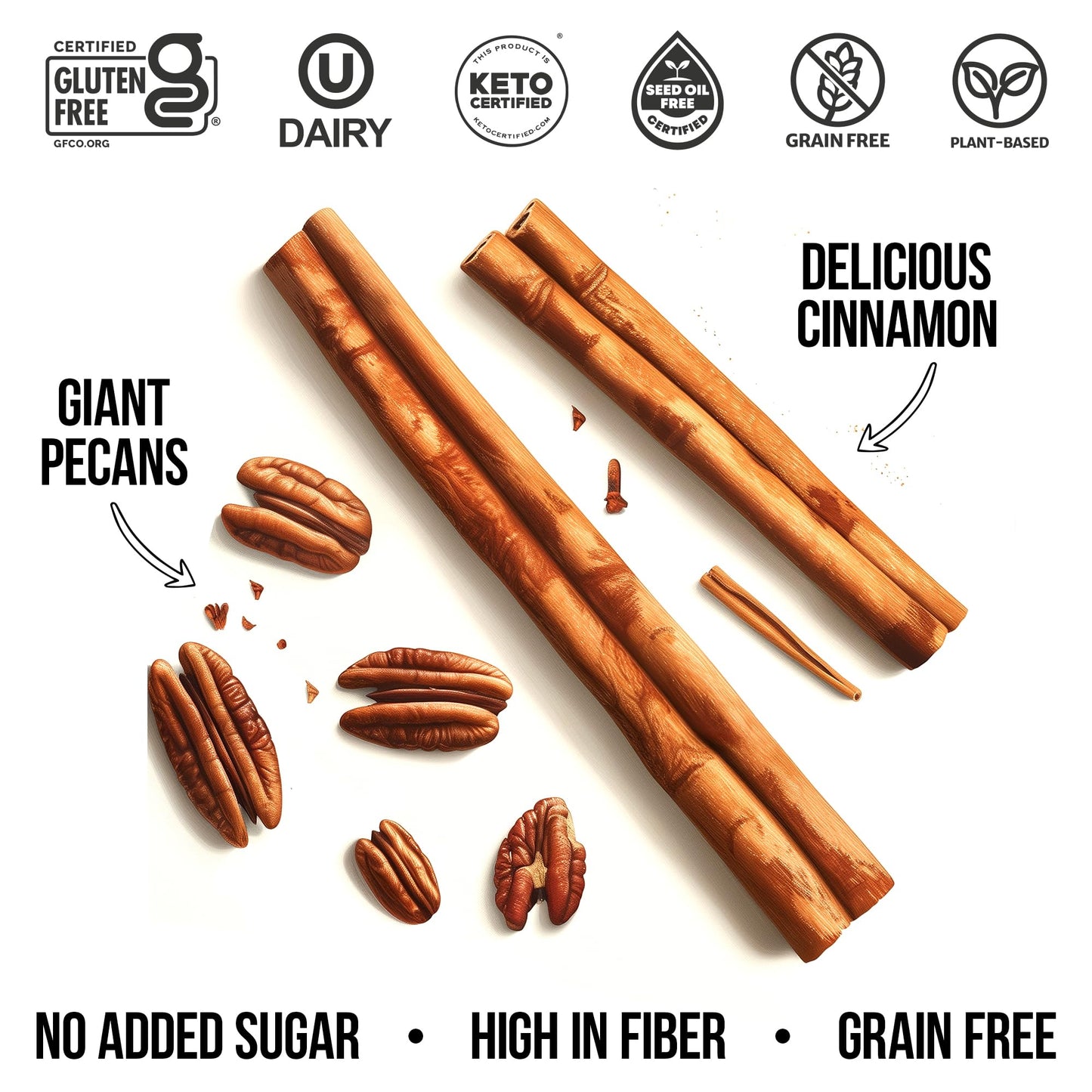 THE GRANOLA BAKERY Cinnamon Keto Granola | 1g Net Carb | Gluten Free Snack, 10 Ounces