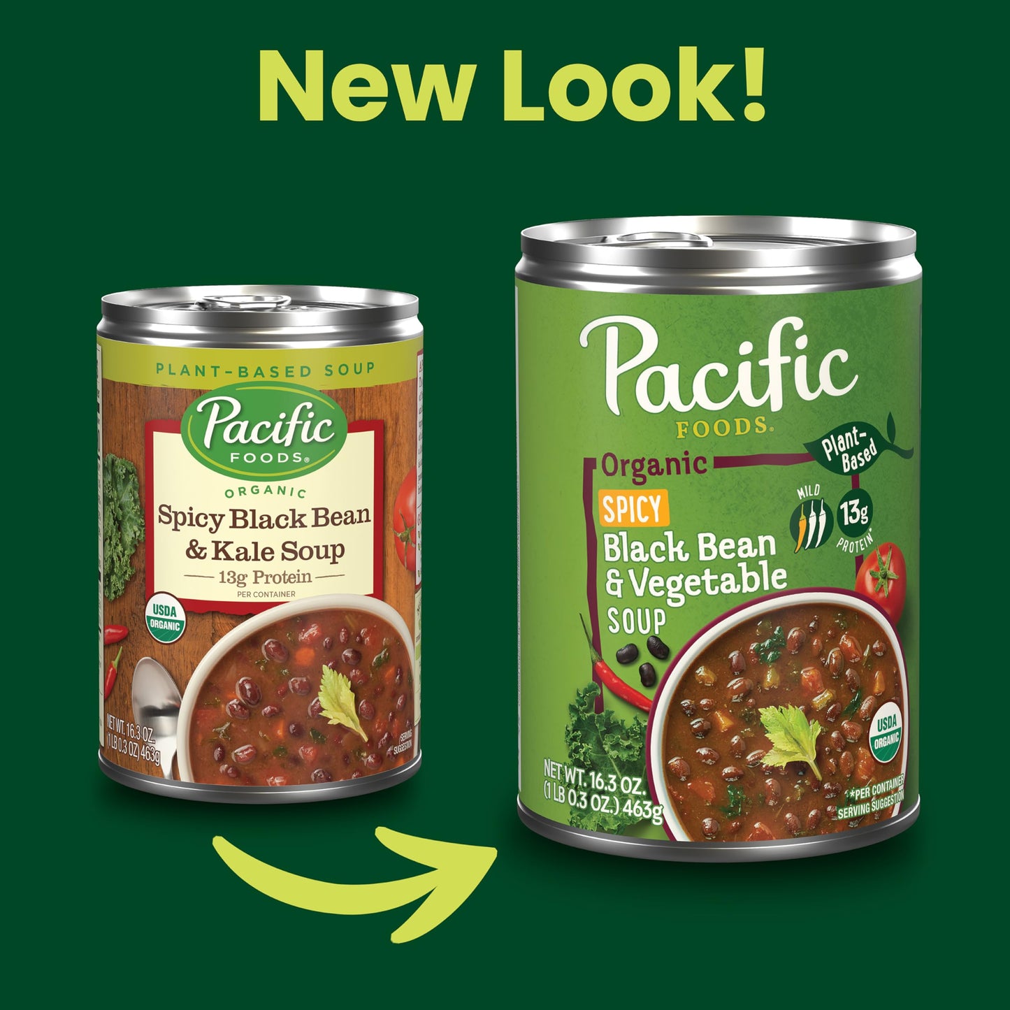 Pacific Foods Organic Spicy Black Bean And Kale Soup, Vegan Soup, 16.3 Oz Can