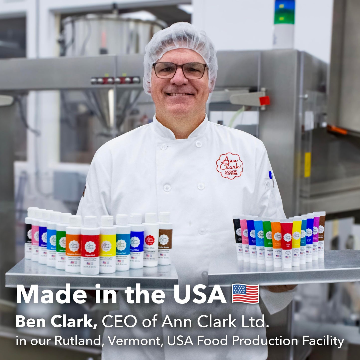 Ann Clark Cookie Cutters Professional-Grade Gel Food Coloring Made In Usa .7 Oz, 12 Colors