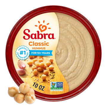 Sabra Classic Hummus, Great Hummus for Dipping, Snacking and Sharing, 10 Oz Tub