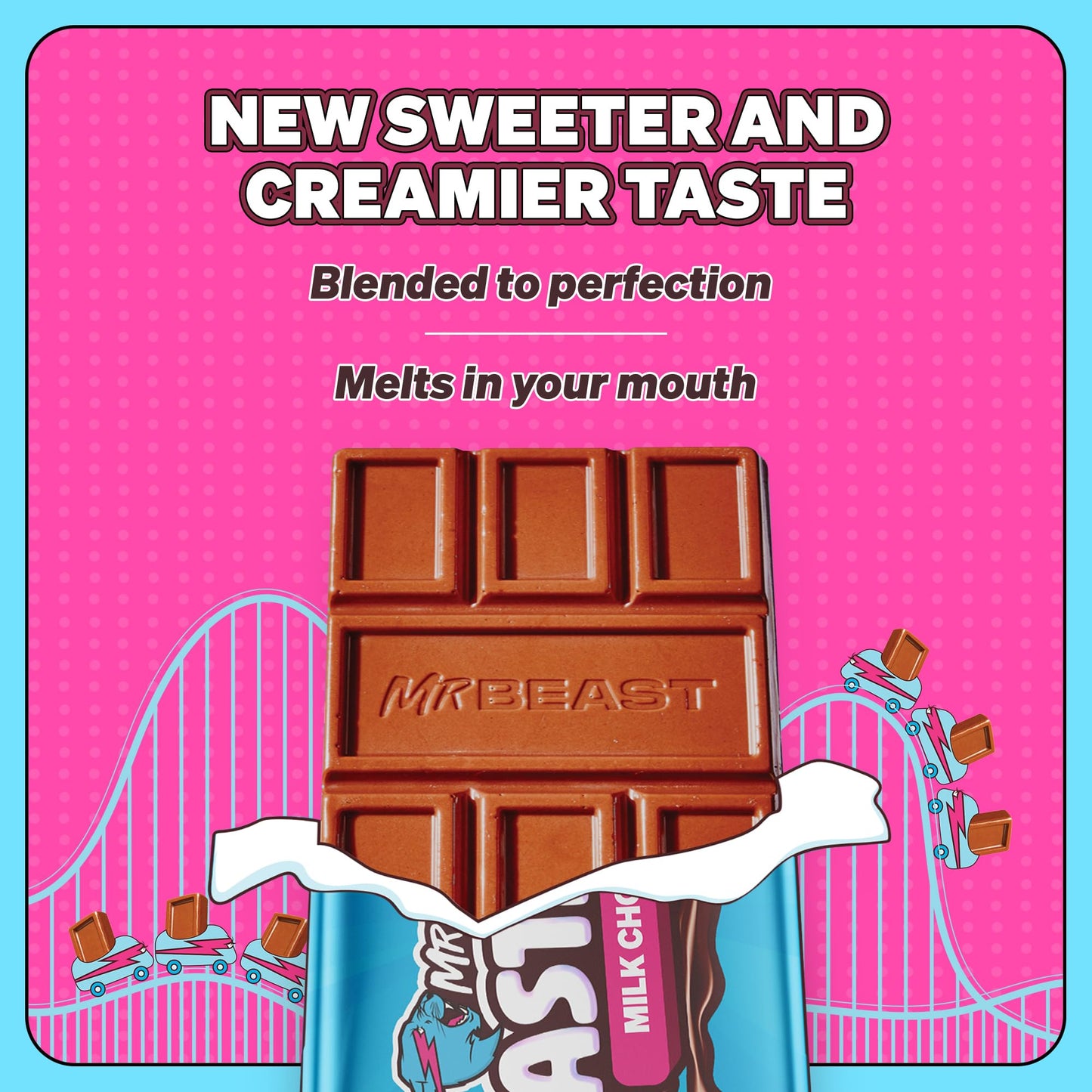 Feastables Mrbeast Milk Chocolate Bars - Made With Grass-Fed Milk Chocolate And Organic Cocoa. Only 5 Ingredients 10 Count