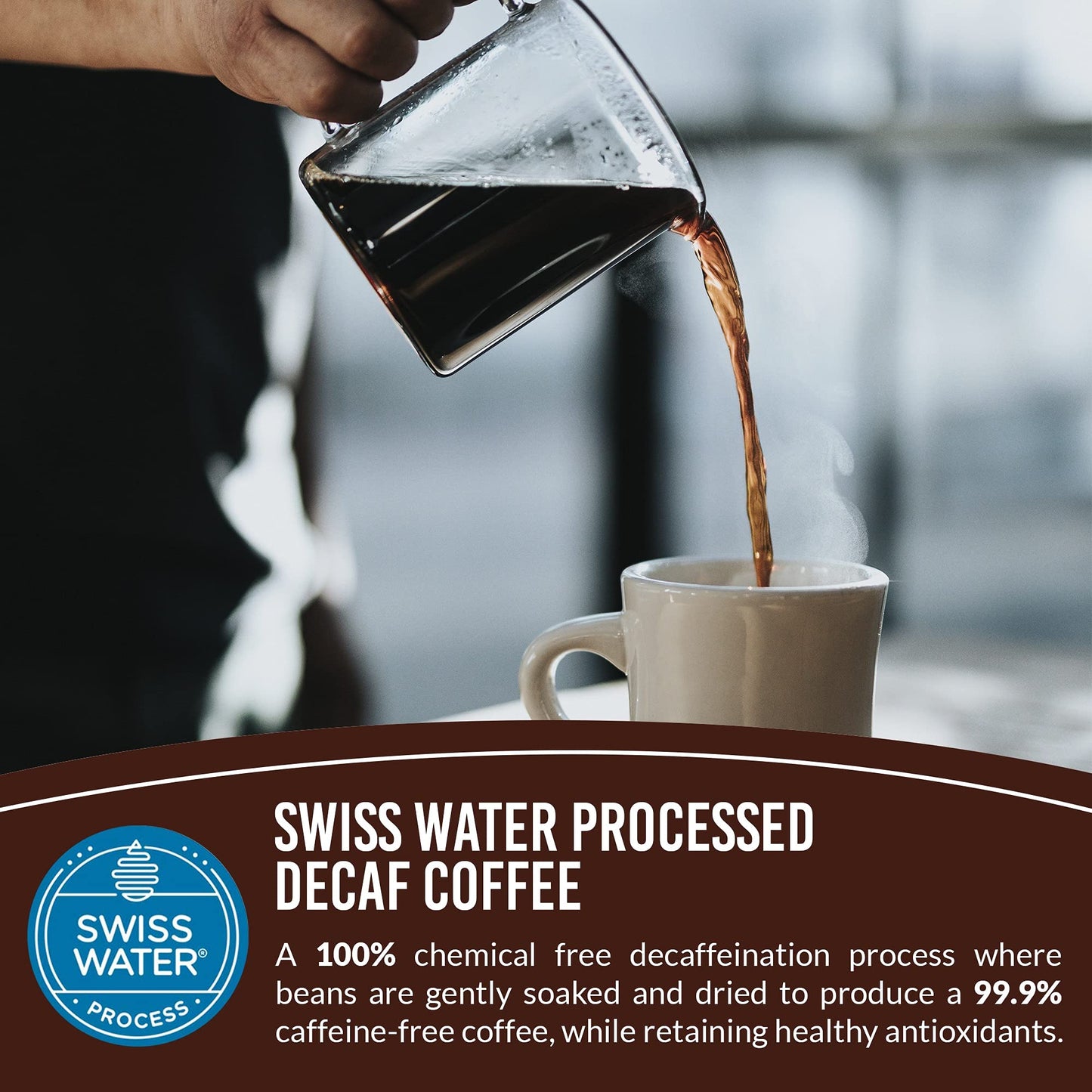 Aroma Ridge Hazelnut Decaf Coffee, Swiss Water Process, Chemical-Free, 100% Arabica Beans, Medium Roast, 16 Ounces Whole Bean