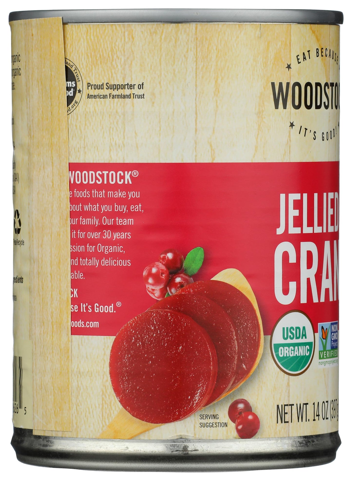 Woodstock Organic Jellied Cranberry Sauce - Case Of 12 - 14 Oz(D0102H5Nkzp)