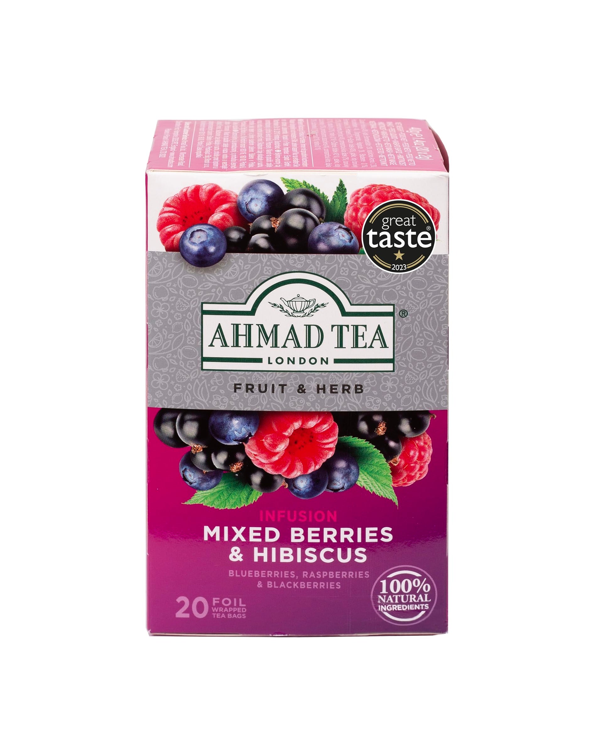 Ahmad Tea, Mixed Berries & Hibiscus, 20 Count (Pack Of 6)