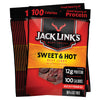 Jack Links Meat Snacks Beef Jerky, Sweet and Hot, 1.25 Ounce (Pack of 10)