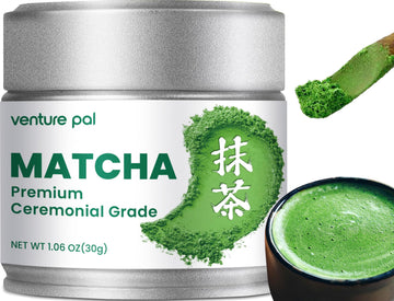 Venture Pal Ceremonial Grade Matcha Powder, Premium First Harvest Green Tea Powder - 100% Pure Matcha Tea, Vegan, Gluten-Free, S