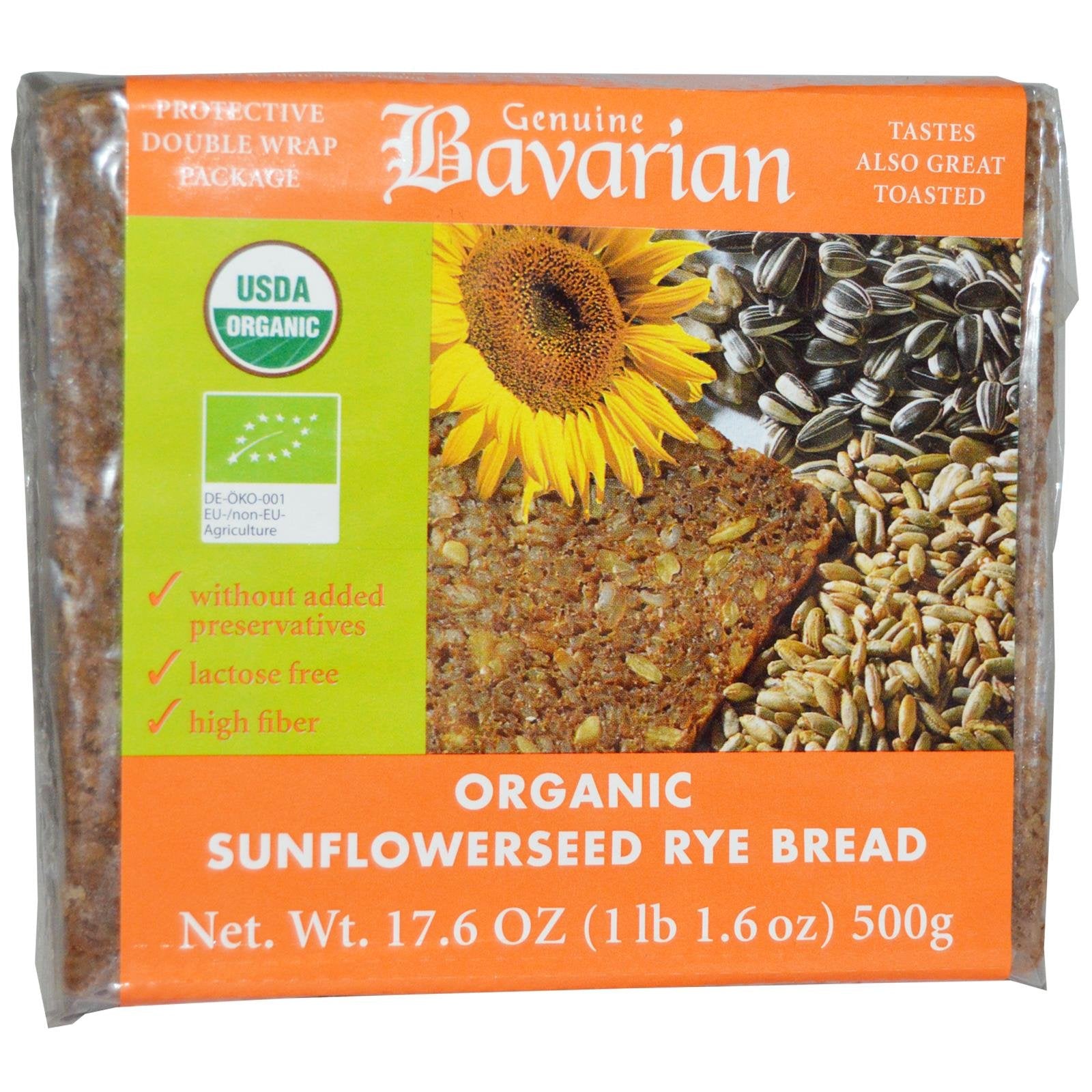 Bavarian Bread Organic Sunflower Seed Rye, 17.6 Oz