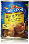 Progresso, Rich & Hearty, Beef Pot Roast with Country Vegetables Soup, 18.5oz Can (Pack of 6)