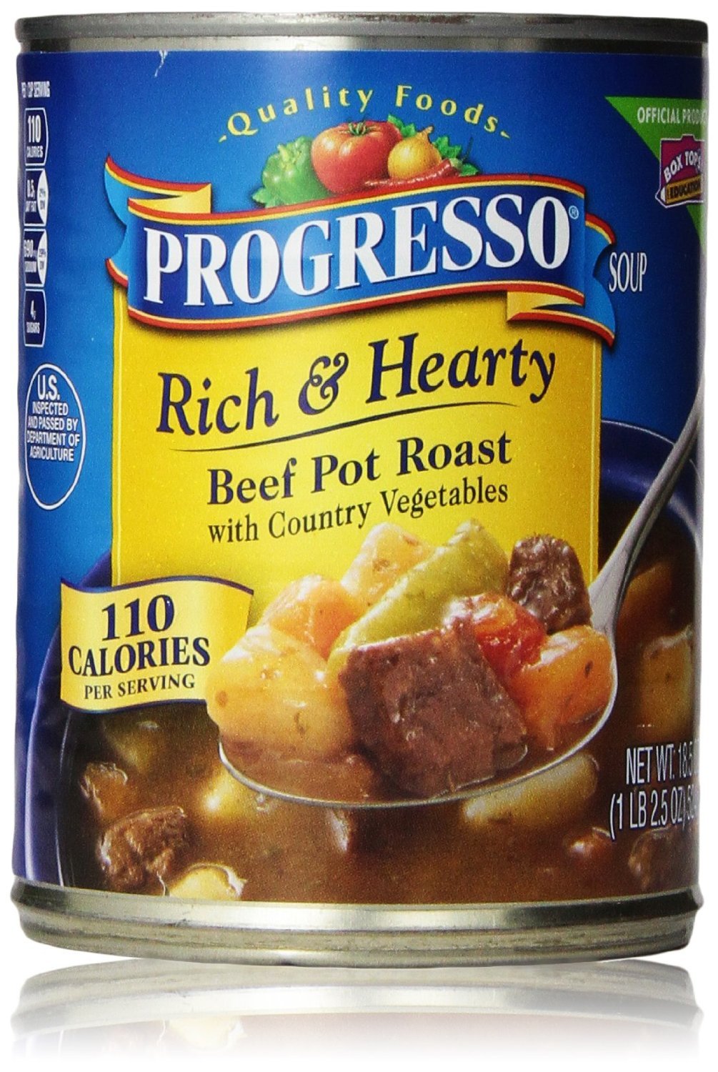 Progresso, Rich & Hearty, Beef Pot Roast with Country Vegetables Soup, 18.5oz Can (Pack of 6)