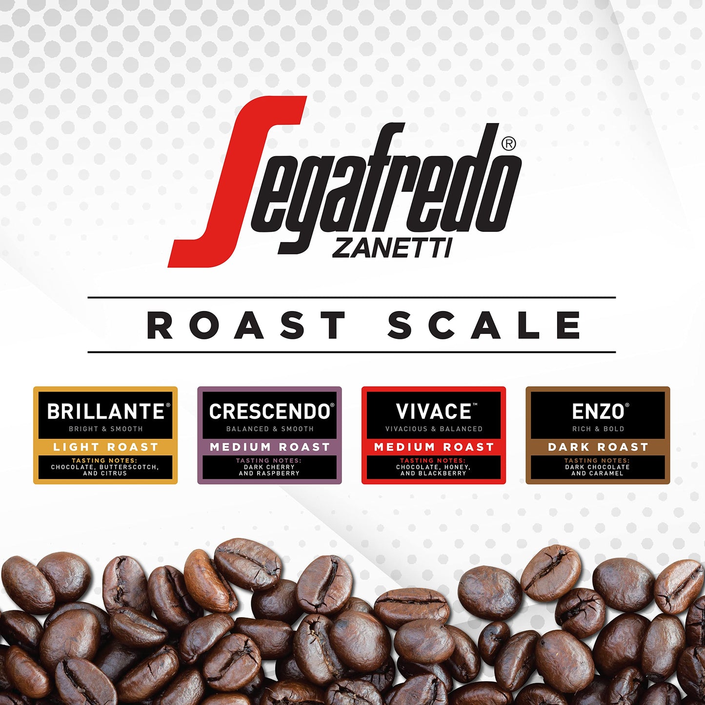 Segafredo Zanetti Ground Coffee, Crescendo Medium Roast, Made With Arabica, Vivacious And Balanced Flavor