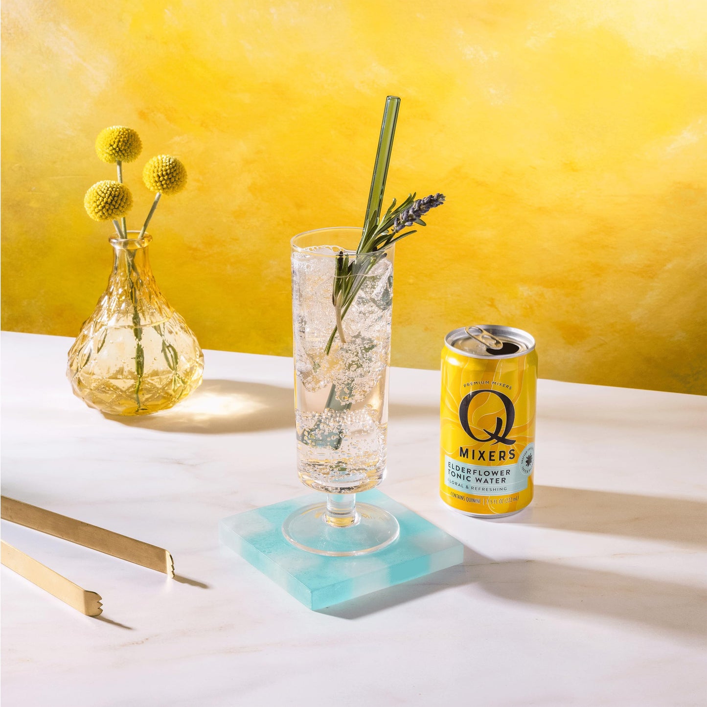 Q MIXERS Elderflower Tonic Water, Premium Mixer, 7.5 Fl Oz, Pack of 24