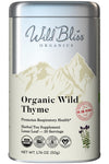 Wild Bliss Organic Wild Breckland Thyme Tea - Caffeine Free Loose Leaf Herbal Tea - Resipratory And Digestion Support - 1.76 Oz - 25 Servings