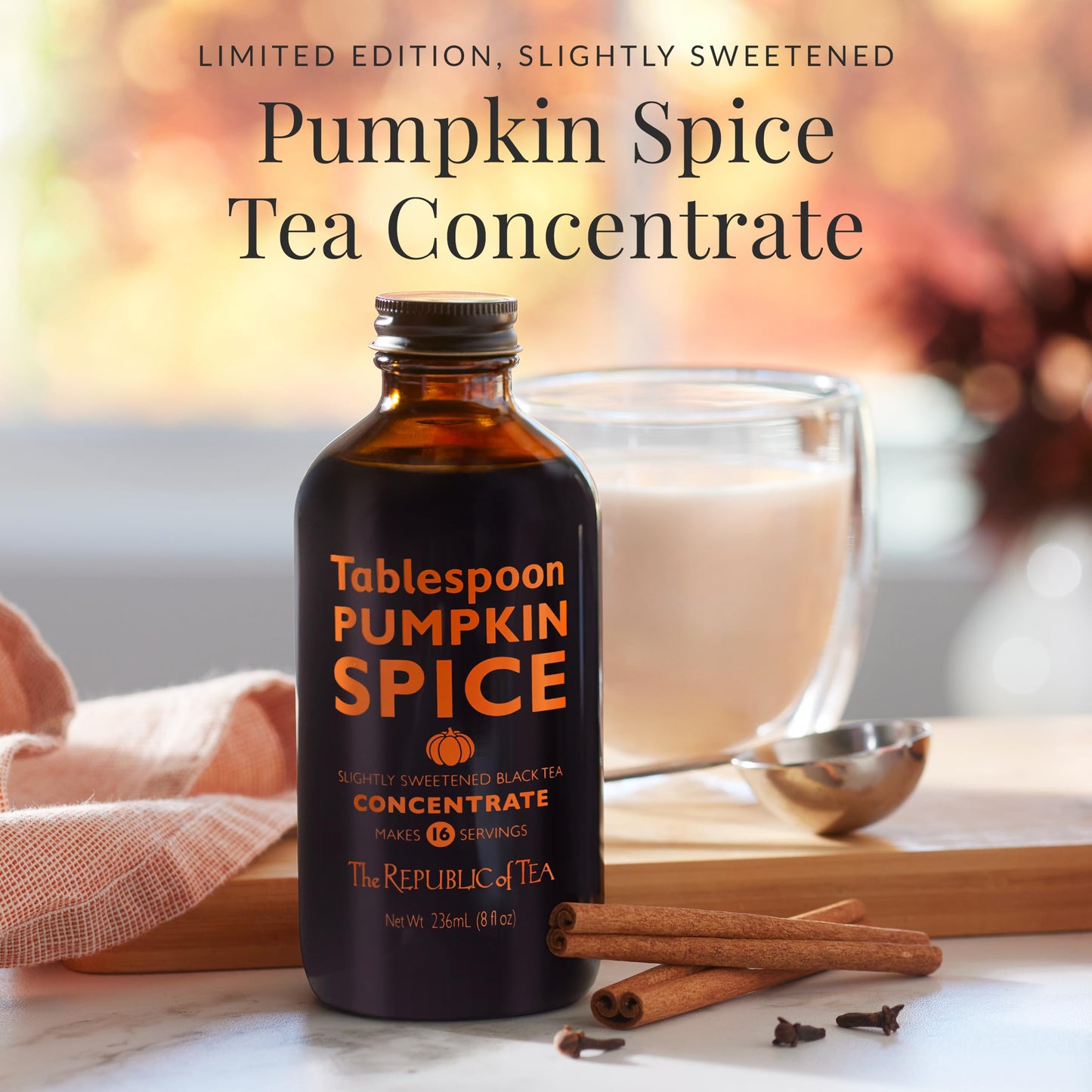 The Republic of Tea Pumpkin Spice Black Tea Concentrate, 8 fl oz - 16 Servings