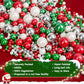 Edible Christmas Sprinkles Pearls for Cake Decorating,130g Red Green White and Silver Pearl Mixed,Edible Sugar Holiday sprinkle