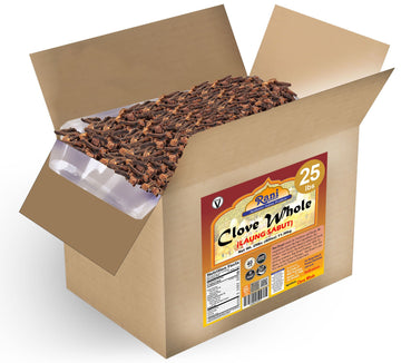 Rani Cloves Whole (Laung) 400oz (25lbs) 11.36kg, Bulk Box, Great for Food, Tea, Pomander Balls and Potpourri, Hand Selected, Spi