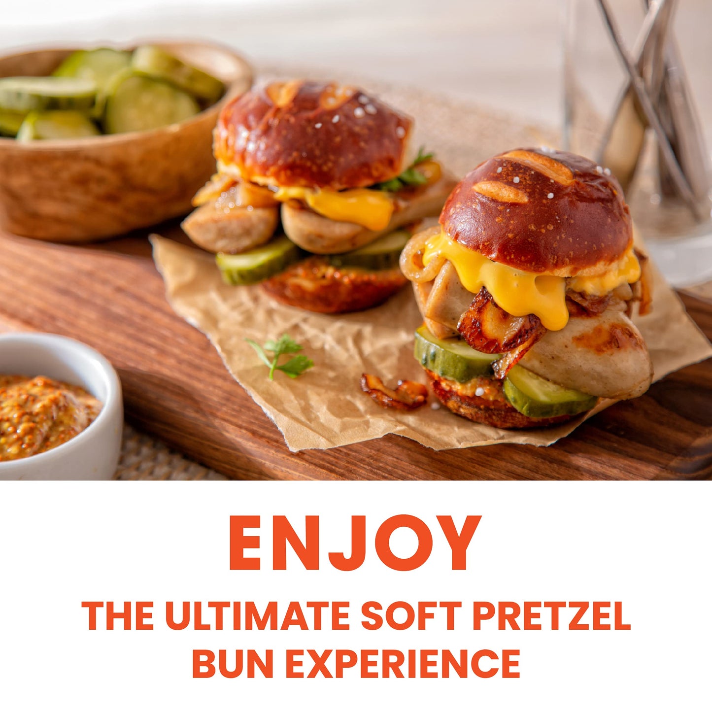 Kings Hawaiian Pretzel Hamburger Buns, 4 ct, 10.5 oz